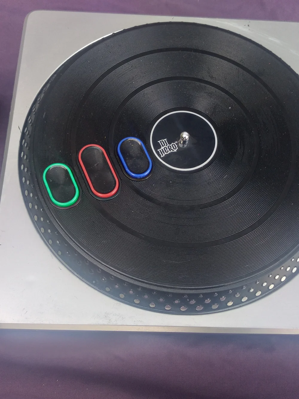 Sony Guitar Hero Turntable Controller - Black with Red Blue Green Buttons